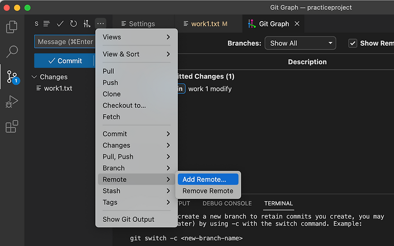 Git cli visualstudiocode github rosedevlog