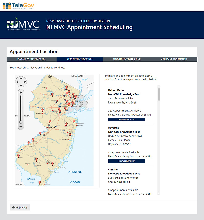 뉴저지 운전면허 005 Knowledge Test (필기 시험) 예약 및 준비