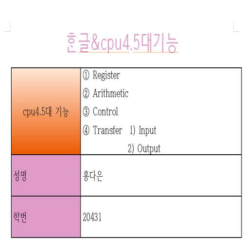 한글&cpu4.5대기능