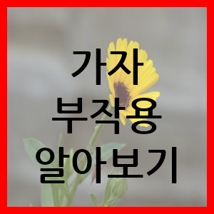 가자 부작용 알아보기!