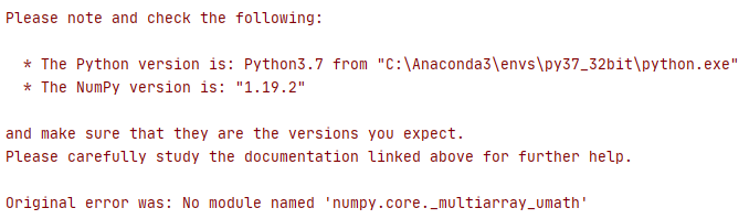 [numpy] No module named 'numpy.core._multiarray_umath' :: 통일장 엔진