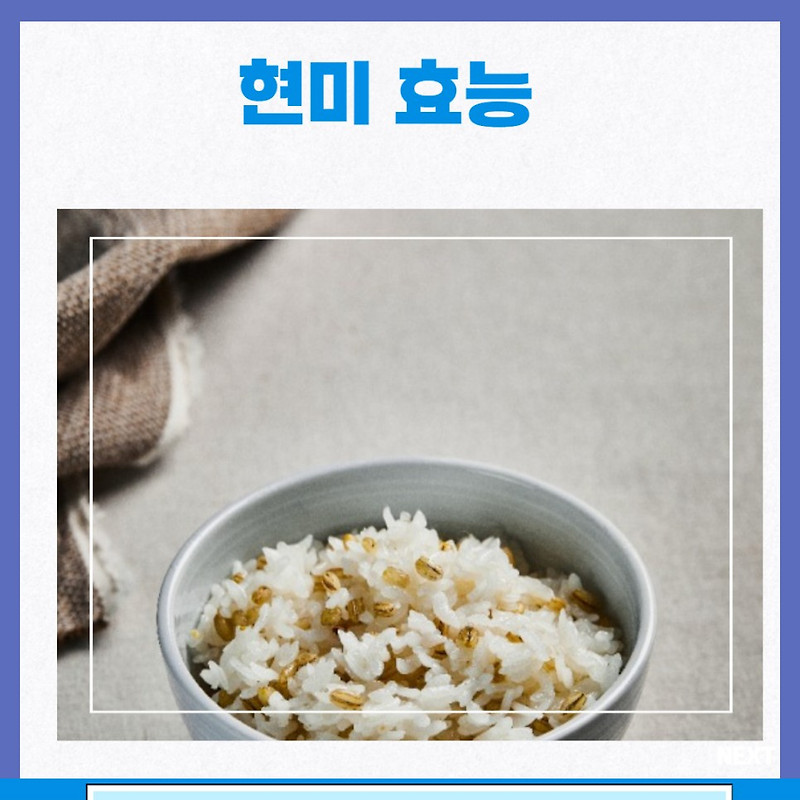 현미 효능 칼로리 부작용 현미밥 현미쌀