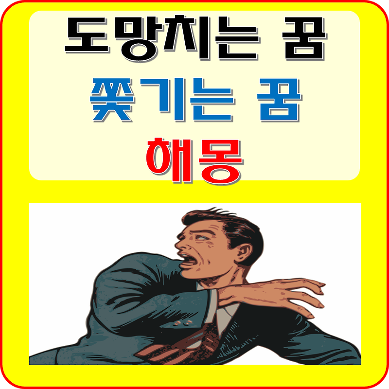 도망치는 꿈 쫓기는 꿈 해몽 풀이(도망 꿈, 도망가는 꿈, 피하는 꿈)