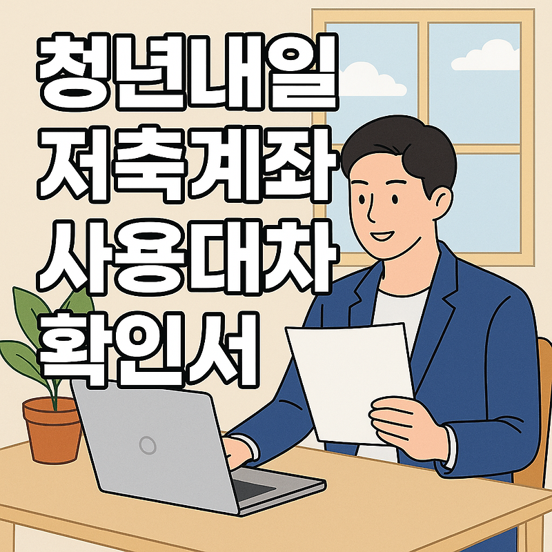 청년내일저축계좌 사용대차확인서 작성방법 이거 안보면 탈락할 수도