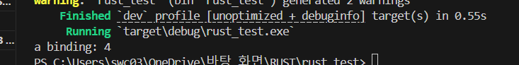 [Rust] Variable의 특성