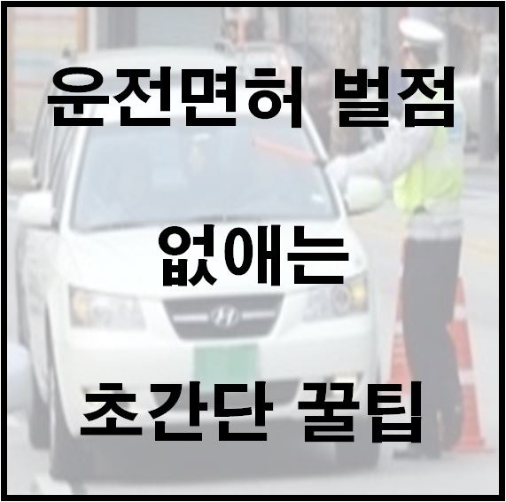 [꿀팁정보] 공짜로 운전면허 벌점 없애는 방법 - 착한운전 마일리지 제도