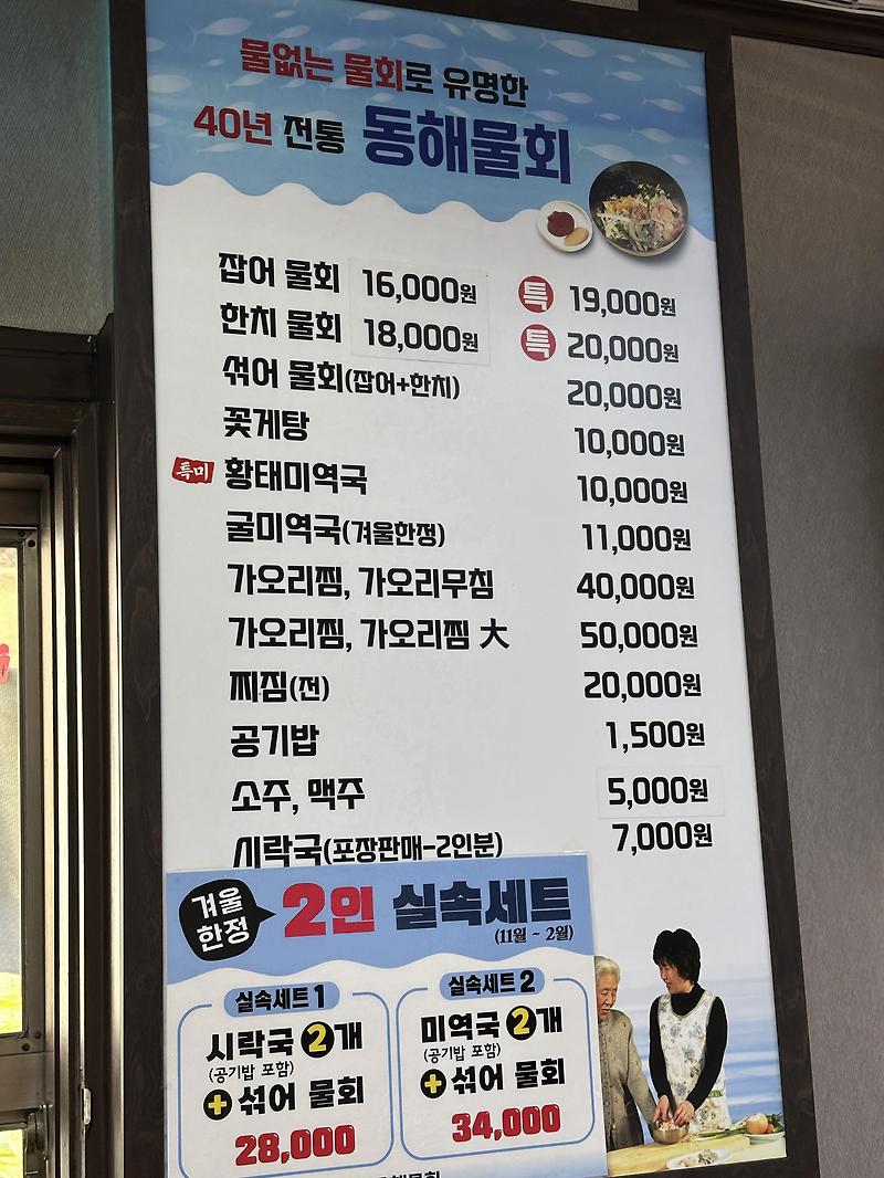 부산여행/ 시원한 물회 겨울에도 좋다! 서면 동해물회! 점심으로 굳!