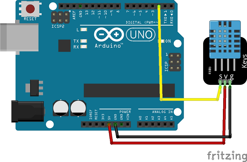아두이노 DHT11 온도 습도 센서 실습