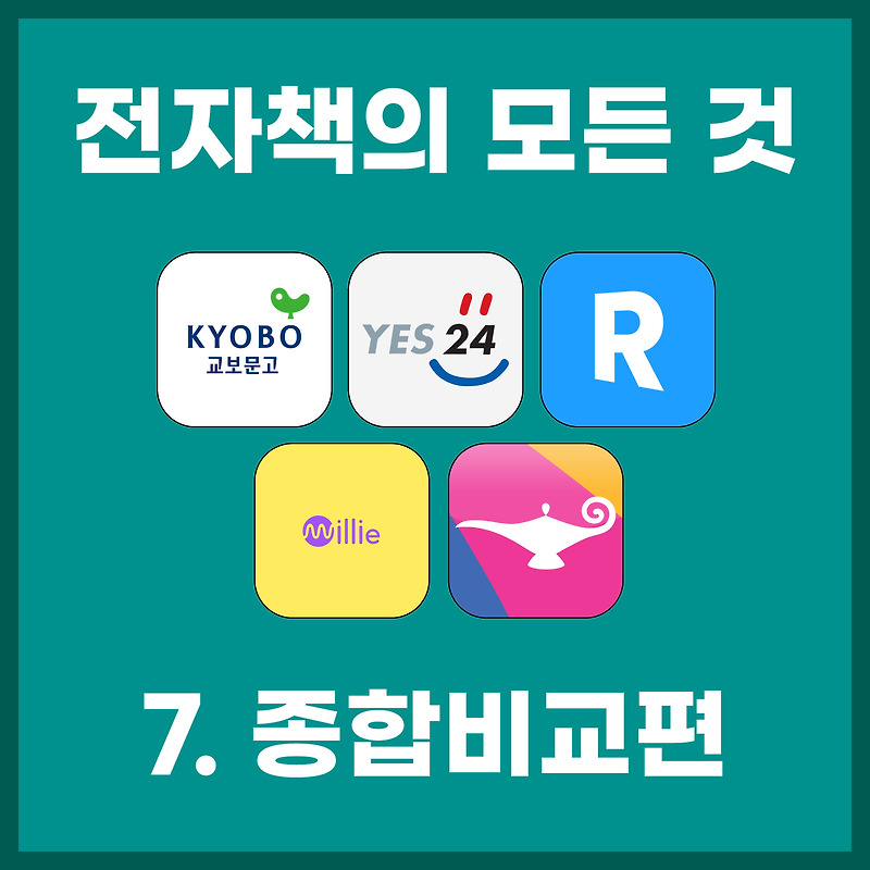 질문하는 책마왕 :: [전자책의 모든 것] 7. 내게 맞는 전자책 플랫폼 찾기, 전자책 플랫폼 5개 종합비교요약