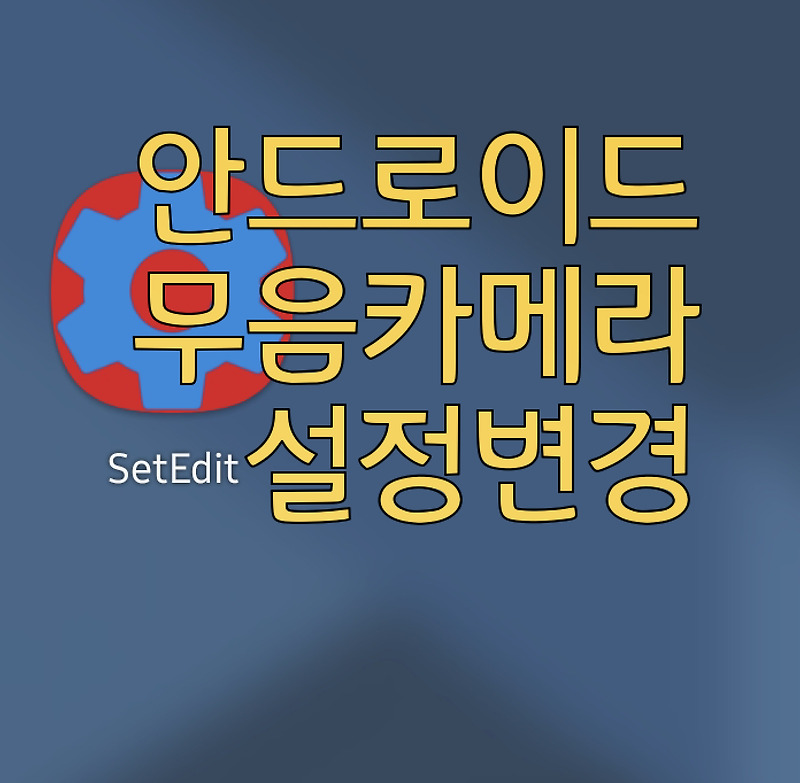 setedit 앱으로 - 안드로이드 갤럭시 무음 카메라 설정하기! (안드로이드 버전 11 설정변경)