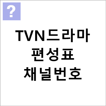 TVN 드라마 편성표, 채널번호