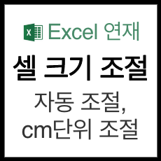 엑셀 셀크기 조절하는 2가지 방법(자동조절, cm단위 조절)