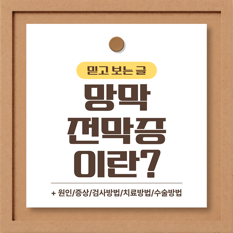 망막 전막증 이란?