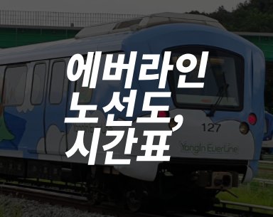 용인 에버라인 시간표 (첫차,막차)와 노선도, 요금 최신정보