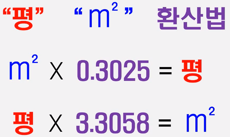 평 환산 1초 컷 - 쉬운 제곱미터 1평 계산법