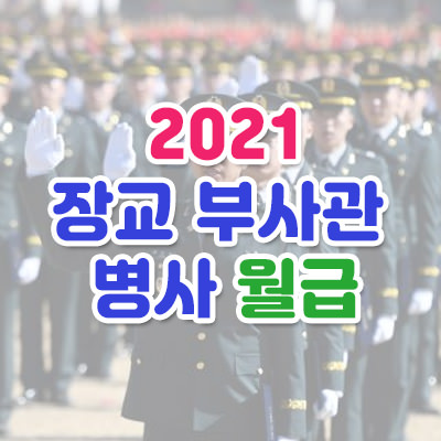 2021 장교 부사관 직업군인 월급과 병사 월급 총정리