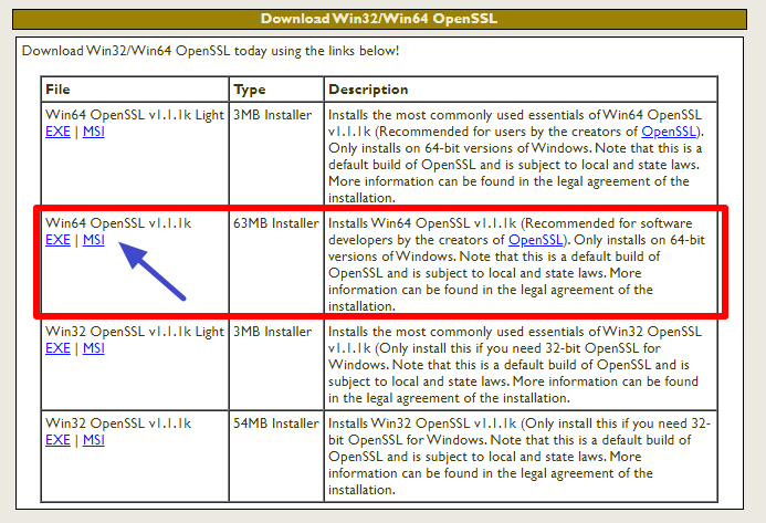 Windows 윈도우 10 에 OpenSSL 을 설치하는 방법
