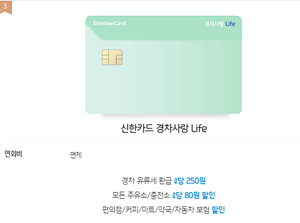 경차 주유 할인카드 , 신한 경차사랑카드 혜택