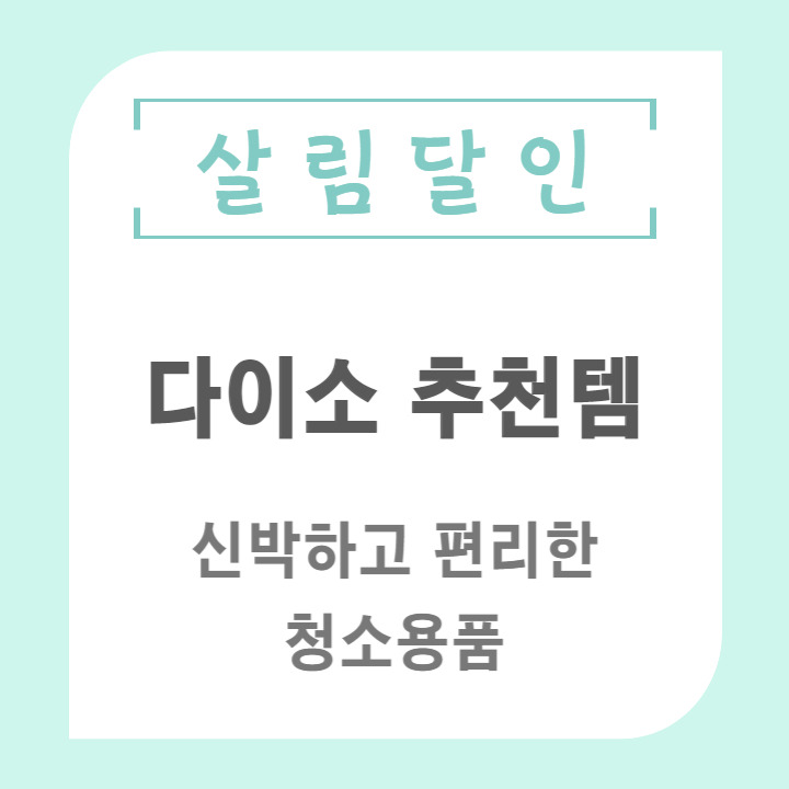 다이소 청소용품 11가지 추천 '신박하고 편리한 아이템' - 라이프타임즈