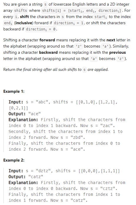 [Python] 2381. Shifting Letters II