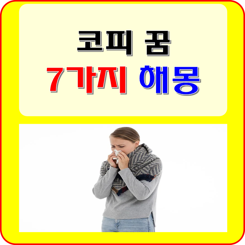 코피 꿈 해몽 ( 많은, 소량, 나오는, 흘리는, 묻는 꿈 등)