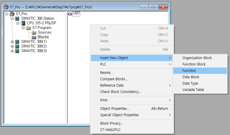 SIEMENS STEP7 PLC Simatic Manager Programing 기초 응용 ( 지멘스 PLC FC, Function )