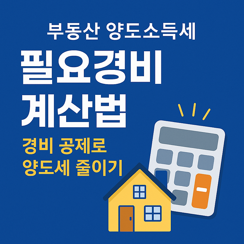 부동산 양도소득세 필요경비 항목 완전 정리
