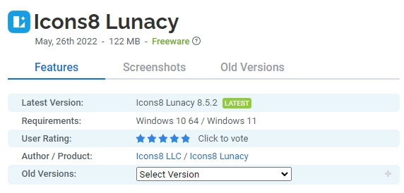 Icons8 Lunacy 무료 다운로드