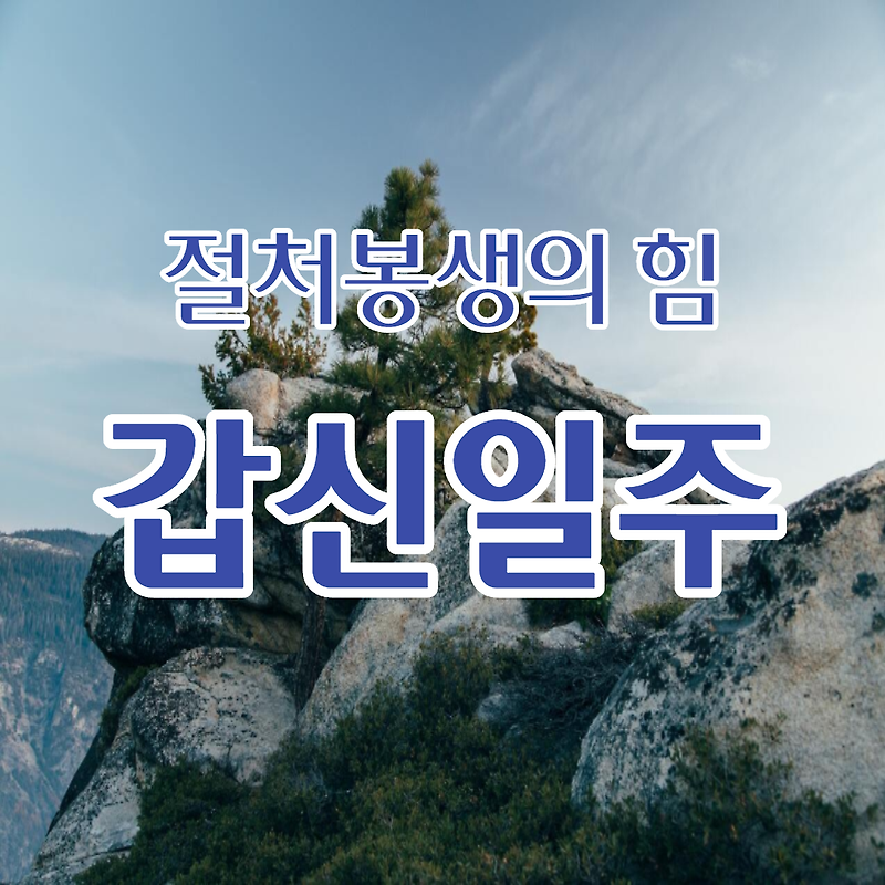 21. 절처봉생의 힘, 갑신일주