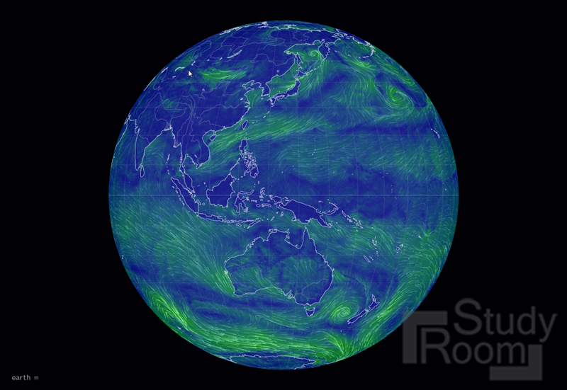 지구의 실시간 기상 정보