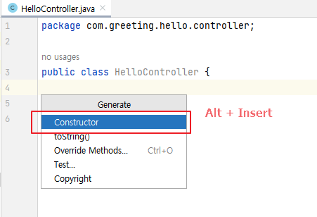 [IntelliJ] Java 생성자 만들기, 단축키 (Windows, Mac) - 어제 오늘 내일