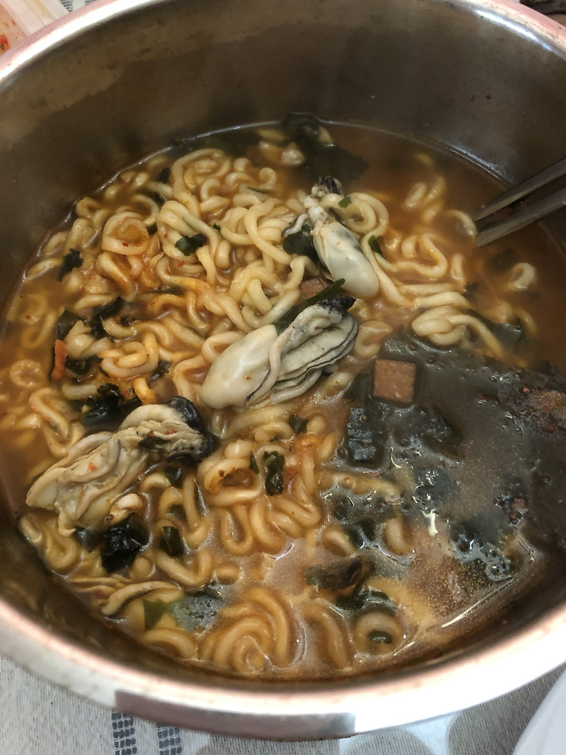 너구리라면 맛있게 끓이는 법::굴라면과 짜파구리