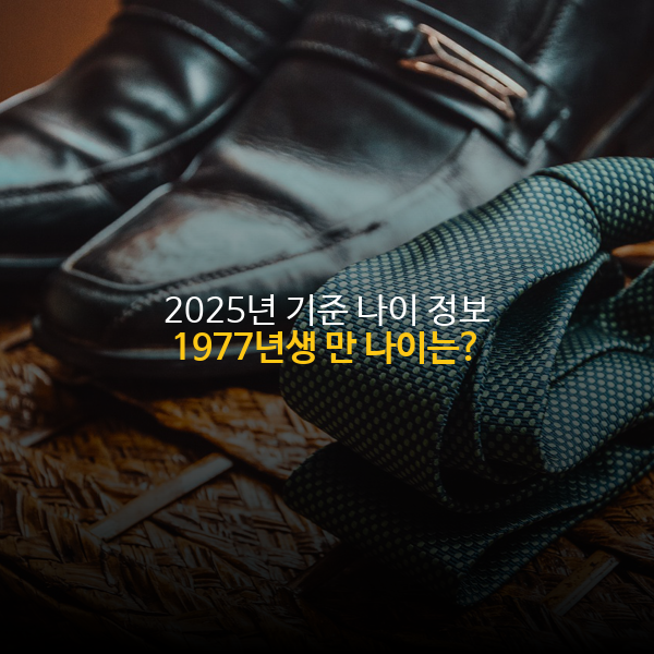 1977년생 만나이, 한국 나이 2025년 기준 1977년생 나이 정보