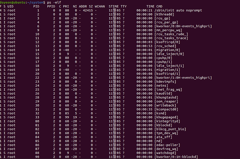 [Linux] 리눅스 ps 명령어