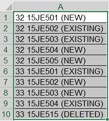 Excel Data Segregation