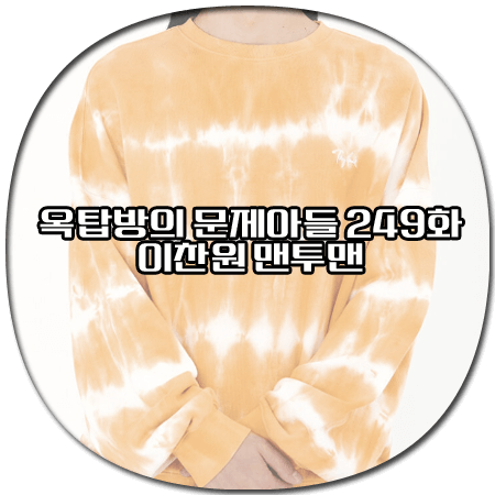 옥탑방의 문제아들 249회 이찬원 맨투맨 - 토니호크 타이 다잉 맨투맨 티셔츠 *이찬원 패션