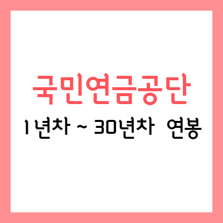 국민연금공단 1년차~30년차 연봉 정보