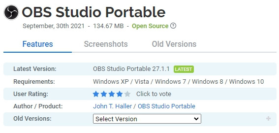 OBS Studio Portable 무료 다운로드