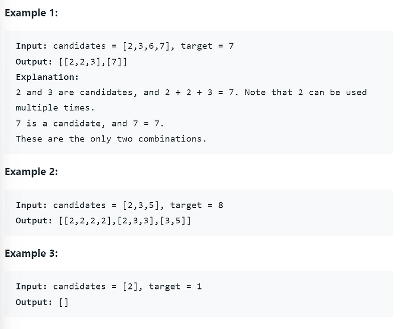 [Leetcode] [medium] 39. Combination Sum