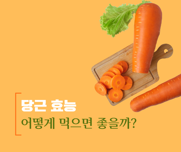 당근 효능 어떻게 먹으면 좋을까?