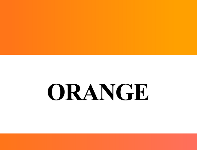 오렌지Orange, 주황의 컬러학