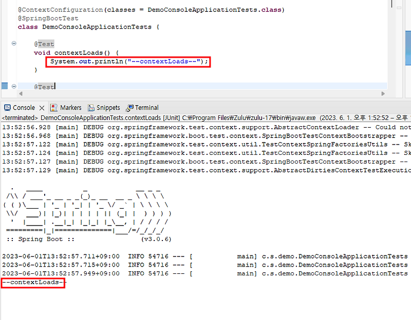  spring boot junittest neither contextconfiguration nor