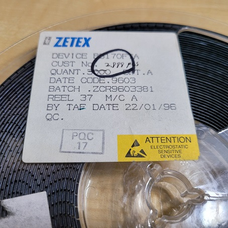 BS170F-TA. BS170F. BS170FTA. SOT-23. 60V 150mA 300mW R-5ohm. N-CHANNEL ...