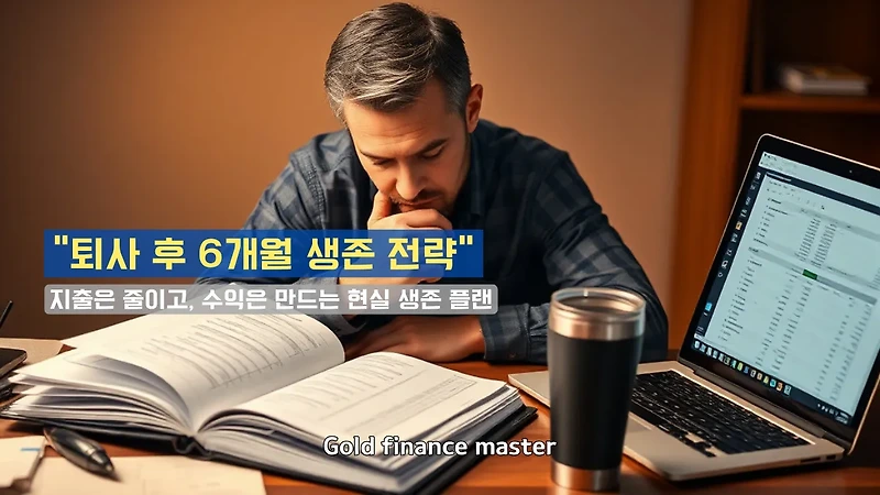 퇴사 후 6개월 생존 전략, 비용 절감, 소득 창출