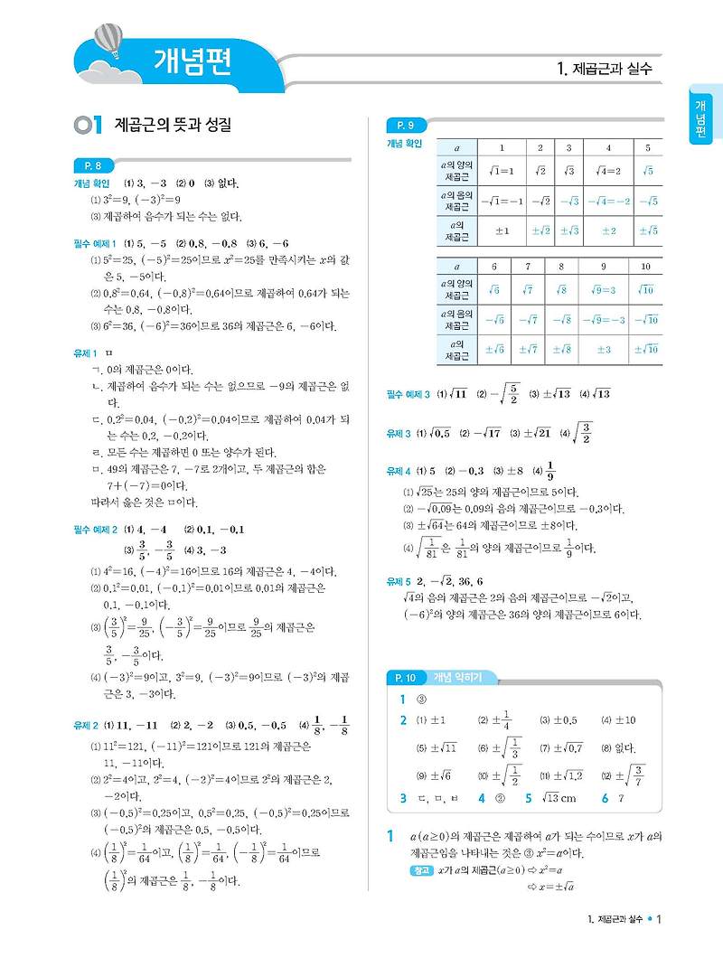 비상 개념플러스유형 개뿔 라이트3-1 답지 모바일최적화 사진답지 해설지 :: 답지블로그