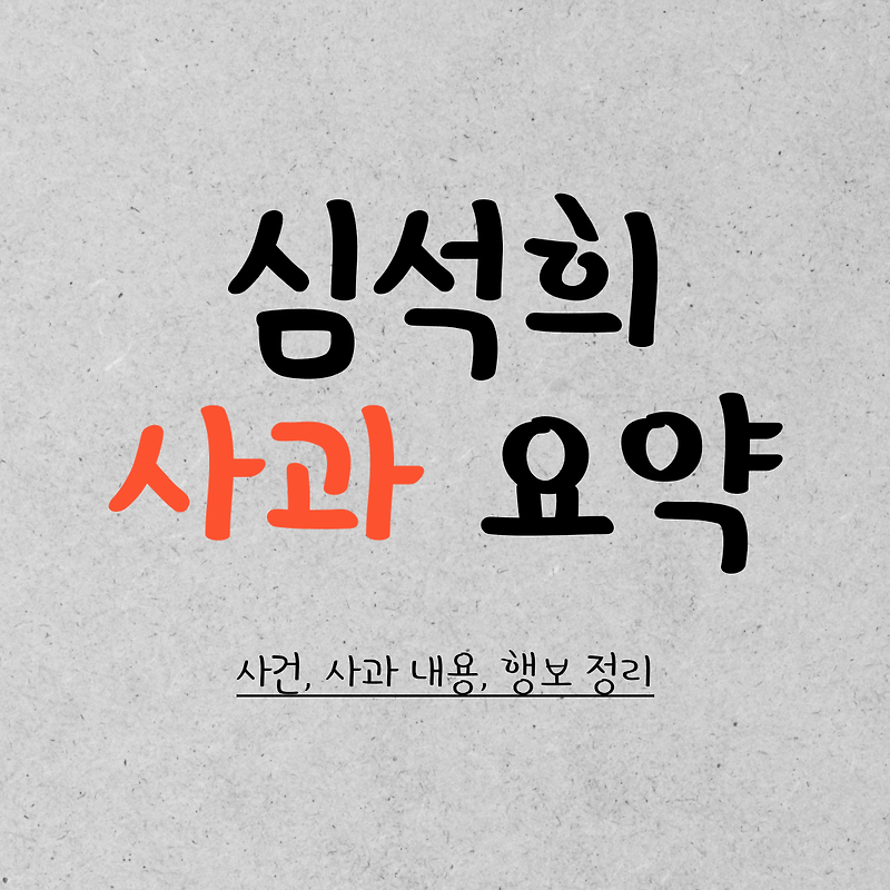 심석희 사과 요약