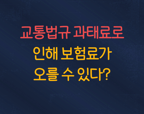 교통법규 위반 과태료로 보험료가 오른다? :: 과태료와 범칙금 차이점