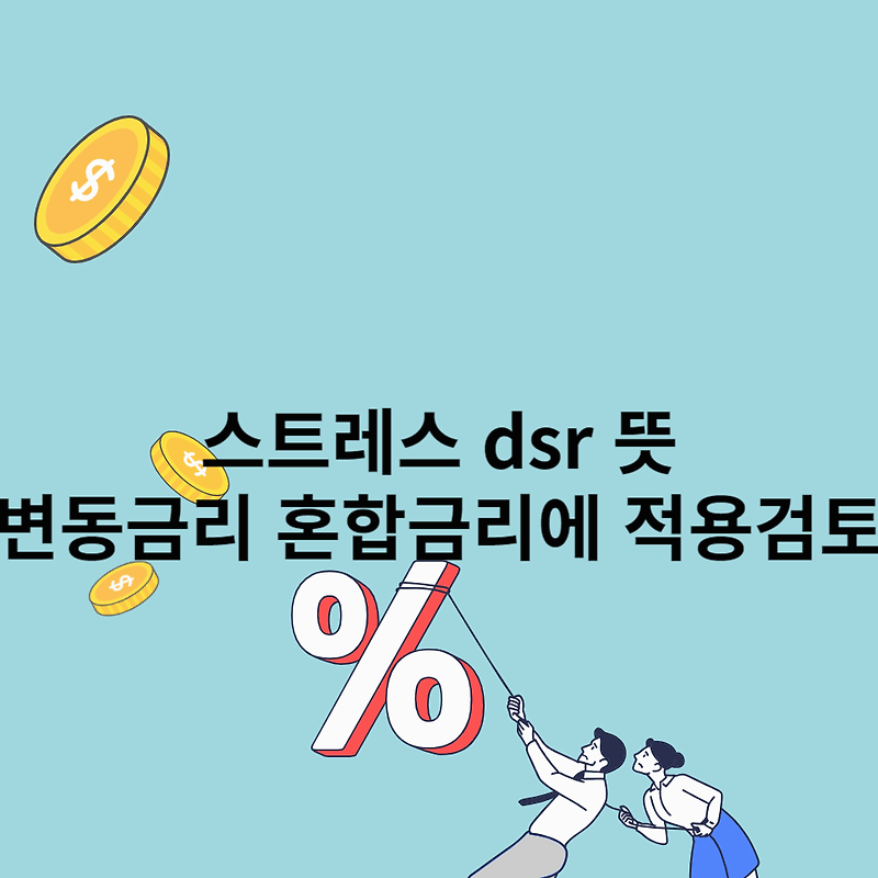 스트레스 dsr 뜻 변동금리 혼합금리에 적용 검토
