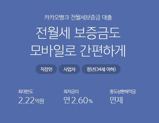 카카오뱅크 월세보증금 대출 자격 및 조건