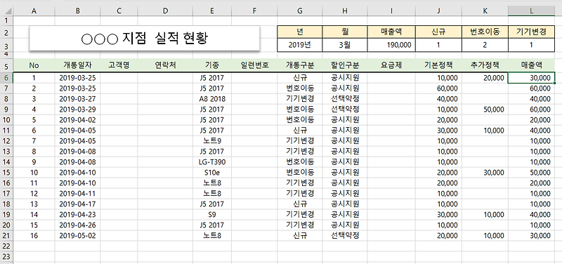 엑셀 실무] 데이터를 입력하면 자동으로 번호가 매겨지도록 수식 작성하기 :: 짤막한 강좌